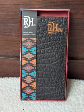 NIB Red Dirt Hat Co. Rodeo Wallet Bison Leather